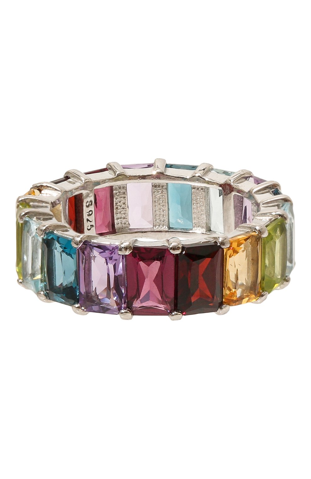 Женское кольцо-радуга из камней SECRETS JEWELRY разноцветного цвета, арт. КРОС00620 | Фото 3 (Материал: Серебро)