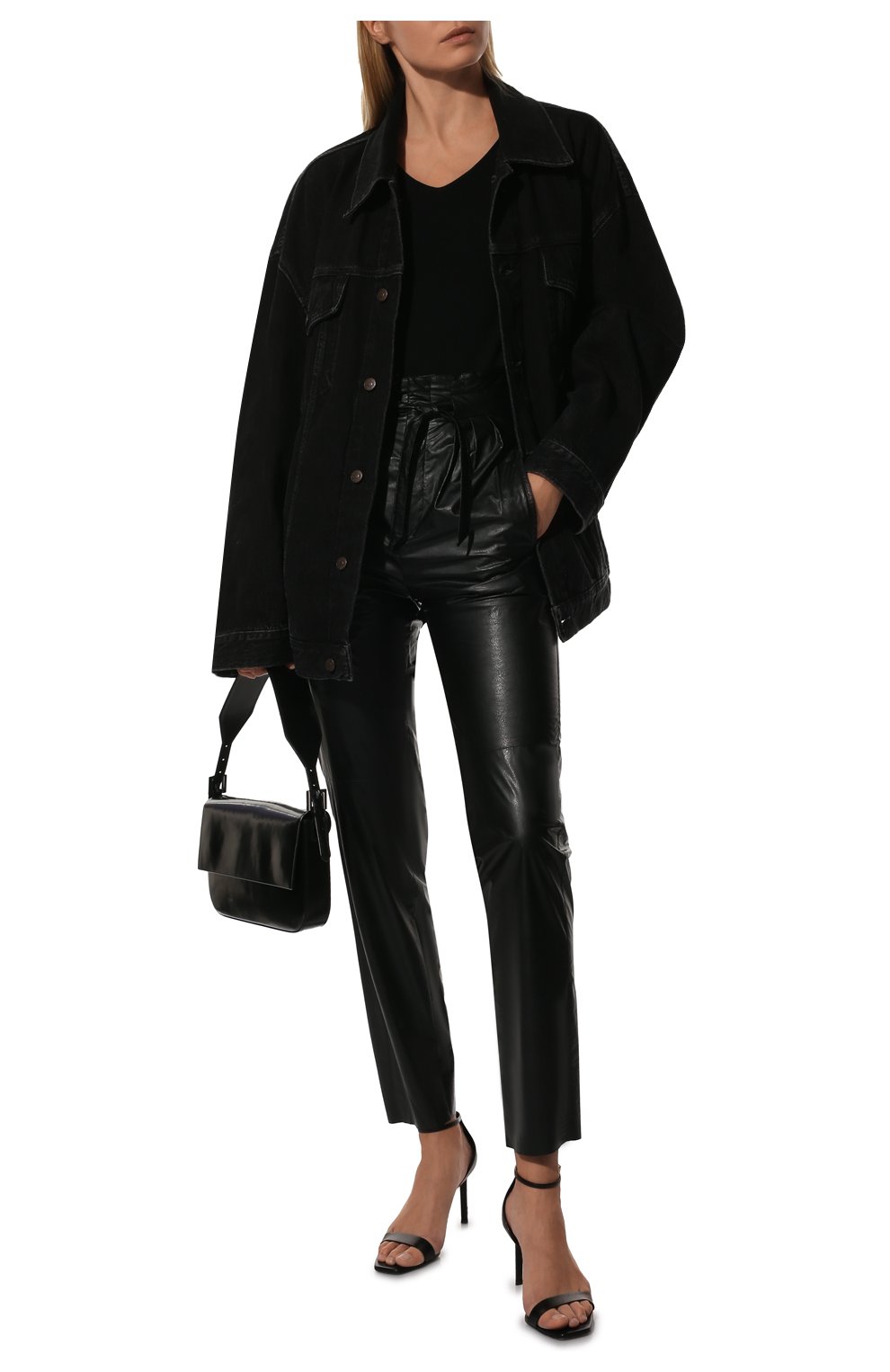 Женская черная джинсовая куртка ACNE STUDIOS купить в интернет-магазине ...