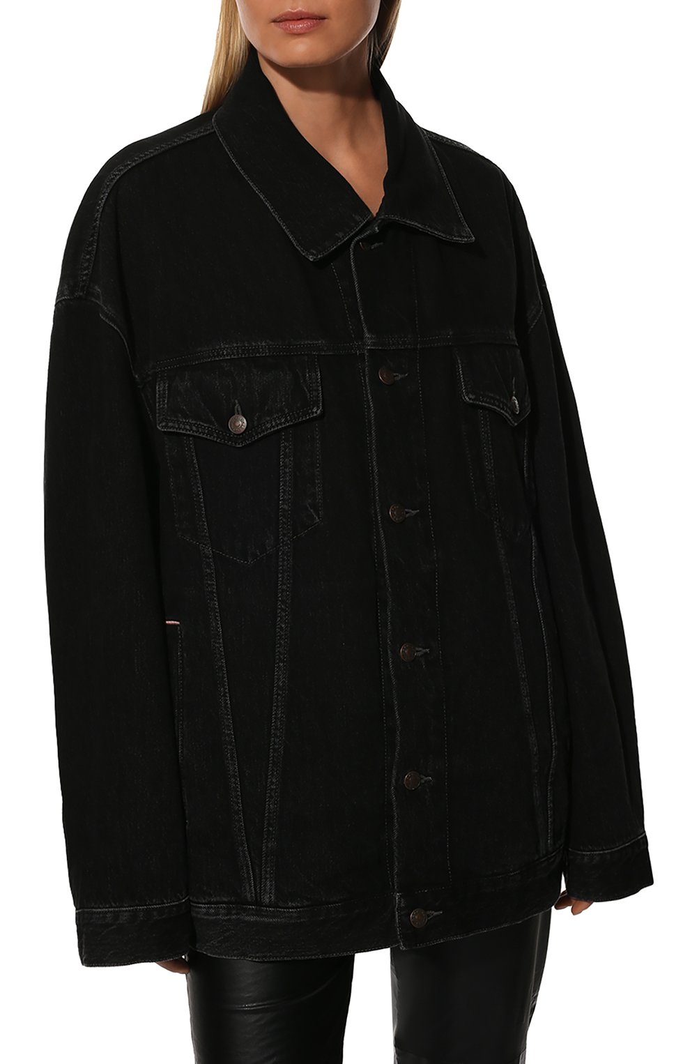 Женская черная джинсовая куртка ACNE STUDIOS купить в интернет-магазине ...