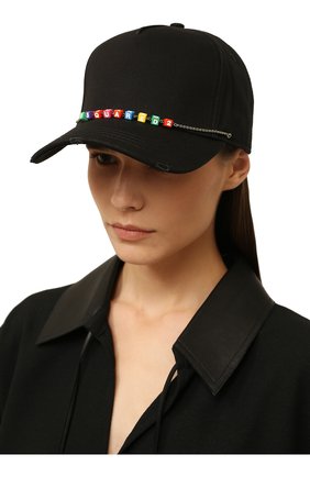 Женская хлопковая бейсболка DSQUARED2 черного цвета по цене 0 тенге, арт. BCW0076 05C04535 | Фото 2 Женская хлопковая бейсболка DSQUARED2 черного цвета, арт. BCW0076 05C04535 | Фото 2 (Материал: Текстиль, Хлопок)