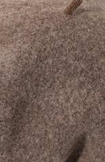 Женский шерстяной берет BRUNELLO CUCINELLI светло-коричневого цвета, арт. MCAP90136 | Фото 4 (Материал: Текстиль, Шерсть)