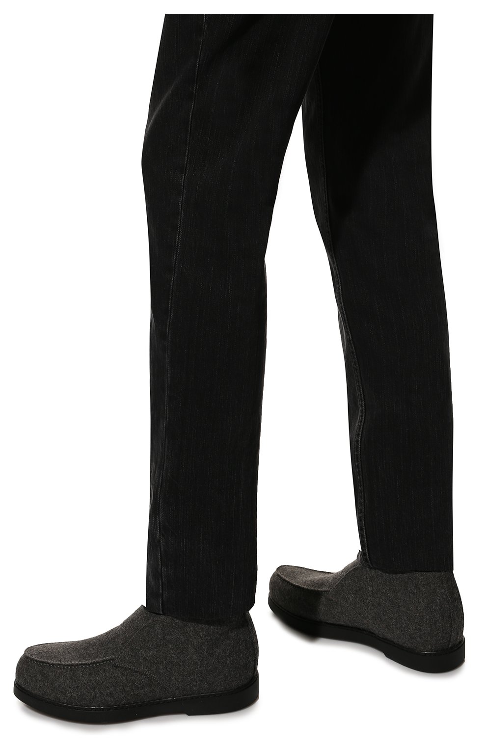 Мужские текстильные ботинки DOUCAL'S темно-серого цвета, арт. DU2654ED0-UM032NN05 | Фото 3 (Материал внешний: Текстиль; Материал утеплителя: Натуральный мех; Мужское Кросс-КТ: Ботинки-обувь, зимние ботинки)
