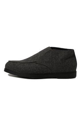 Мужские текстильные ботинки DOUCAL'S темно-серого цвета, арт. DU2654ED0-UM032NN05 | Фото 4 (Материал внешний: Текстиль; Материал утеплителя: Натуральный мех; Мужское Кросс-КТ: Ботинки-обувь, зимние ботинки)