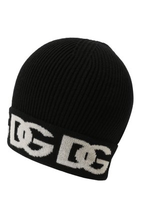 Детского шерстяная шапка DOLCE & GABBANA черного цвета по цене 19950 руб., арт. LBKH77/JBVU2 | Фото 2 Детского шерстяная шапка DOLCE & GABBANA черного цвета, арт. LBKH77/JBVU2 | Фото 2 (Материал: Текстиль, Шерсть)