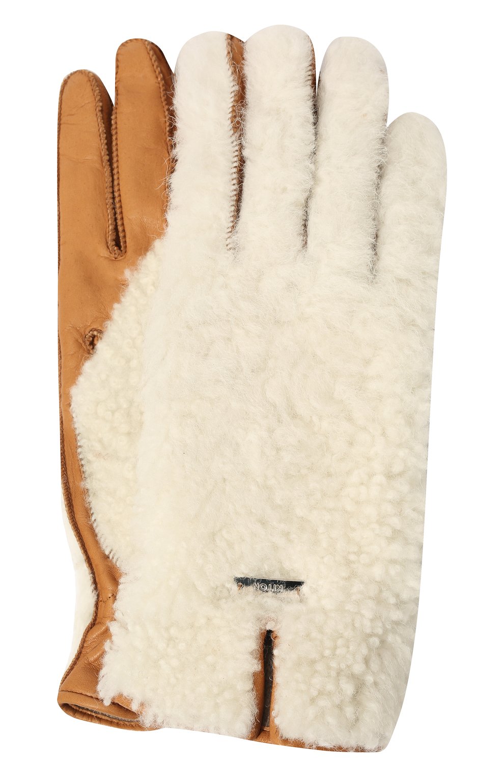 Женские кожаные перчатки KITON бежевого цвета, арт. D54903X0468B | Фото 1 (Материал: Натуральная кожа)