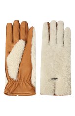Женские кожаные перчатки KITON бежевого цвета, арт. D54903X0468B | Фото 2 (Материал: Натуральная кожа)