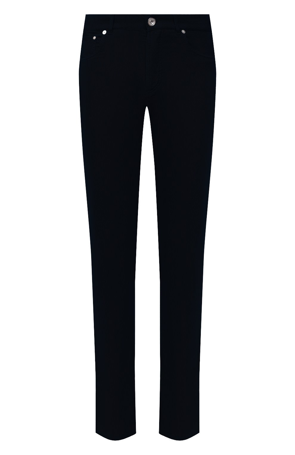 Мужские хлопковые брюки BRUNELLO CUCINELLI темно-синего цвета, арт. M279DI1780 | Фото 1 (Длина (брюки, джинсы): Стандартные; Случай: Повседневный; Материал внешний: Хлопок; Стили: Кэжуэл)