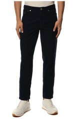 Мужские хлопковые брюки BRUNELLO CUCINELLI темно-синего цвета, арт. M279DI1780 | Фото 3 (Длина (брюки, джинсы): Стандартные; Случай: Повседневный; Материал внешний: Хлопок; Стили: Кэжуэл)
