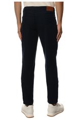 Мужские хлопковые брюки BRUNELLO CUCINELLI темно-синего цвета, арт. M279DI1780 | Фото 4 (Длина (брюки, джинсы): Стандартные; Случай: Повседневный; Материал внешний: Хлопок; Стили: Кэжуэл)