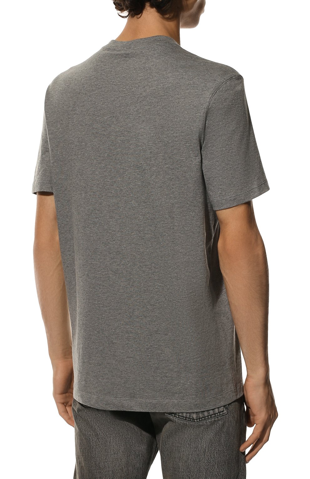 Мужская хлопковая футболка PAUL&SHARK серого цвета, арт. 12311618/C00 | Фото 4 (Рукава: Короткие; Длина (для топов): Стандартные; Принт: С принтом; Материал внешний: Хлопок; Стили: Кэжуэл)