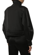 Женская куртка LVIR черного цвета, арт. LV22F-JK03B | Фото 4 (Кросс-КТ: Куртка; Рукава: Длинные; Материал внешний: Синтетический материал; Длина (верхняя одежда): Короткие; Материал подклада: Вискоза; Стили: Минимализм)