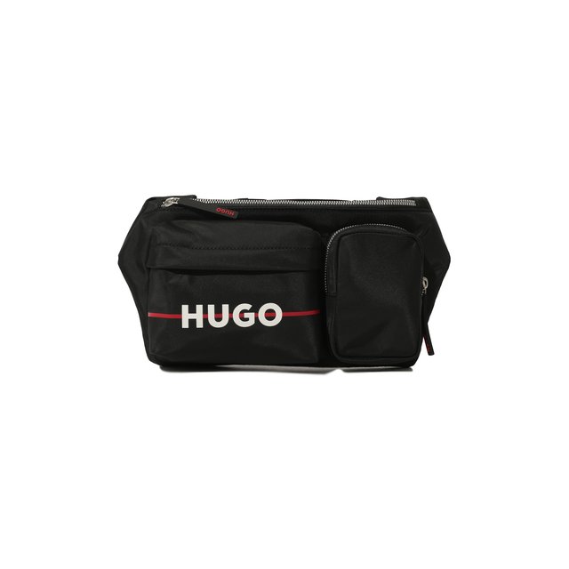 Текстильная поясная сумка HUGO 50481817, цвет чёрный, размер NS