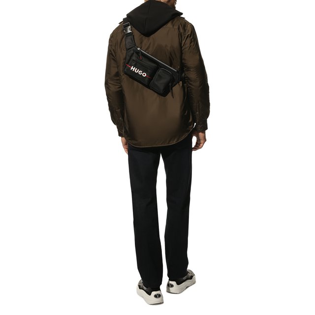 Текстильная поясная сумка HUGO 50481817, цвет чёрный, размер NS - фото 7