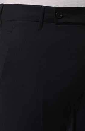Мужские шерстяные брюки BERWICH темно-синего цвета, арт. M0RELL0/LP3011X | Фото 5 (Материал внешний: Шерсть; Длина (брюки, джинсы): Стандартные; Случай: Повседневный; Материал подклада: Купро; Стили: Кэжуэл)