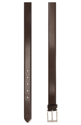 Мужской кожаный ремень MAISON MARGIELA темно-коричневого цвета, арт. SA1TP0003/P3827 | Фото 3 (Случай: Повседневный; Материал: Натуральная кожа)
