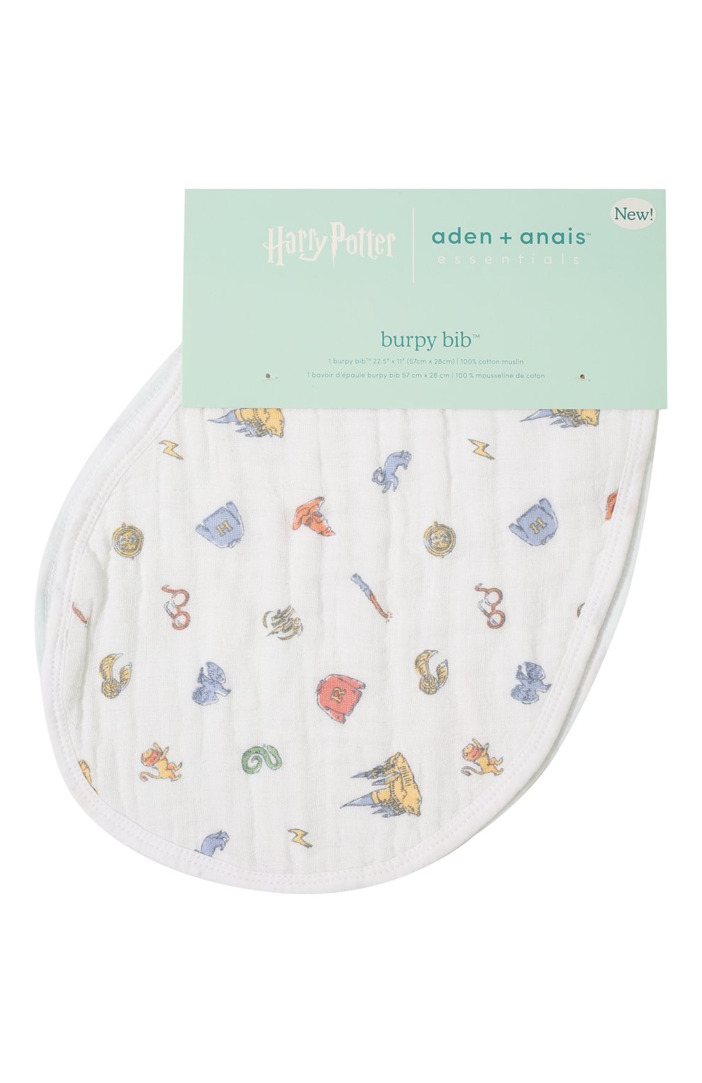 Детский хлопковый нагрудник hogwarts essentials ADEN+ANAIS разноцветного цвета, арт. EBBC10013HP | Фото 1