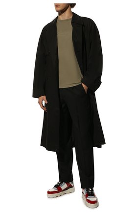 Мужские кожаные кеды icon DSQUARED2 разноцветного цвета, арт. SNM0253 01505491 | Фото 2 (Материал внешний: Кожа; Материал внутренний: Натуральная кожа, Текстиль; Стили: Гранж)