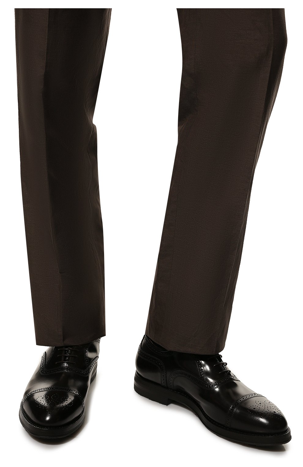 Мужские кожаные оксфорды W.GIBBS темно-бордового цвета, арт. 0639003/0149 | Фото 3 (Материал внешний: Кожа; Материал внутренний: Натуральная кожа; Стили: Кэжуэл)