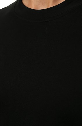 Мужская хлопковая футболка  BRUNELLO CUCINELLI черного цвета, арт. M0T611308 | Фото 5 (Принт: Без принта; Рукава: Короткие; Длина (для топов): Стандартные; Материал внешний: Хлопок; Женское Кросс-КТ: Футболка-одежда; Стили: Кэжуэл)