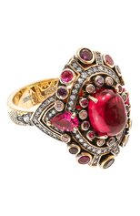 Женское кольцо antique QUEENSBEE бордового цвета, арт. 102317 | Фото 1 (Материал: Серебро)