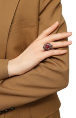 Женское кольцо antique QUEENSBEE бордового цвета, арт. 102317 | Фото 2 (Материал: Серебро)