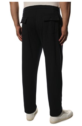 Мужские брюки MARCO PESCAROLO темно-синего цвета, арт. BAIA/ZIP/46Y02 | Фото 4 (Big sizes: Big Sizes; Материал внешний: Шерсть; Длина (брюки, джинсы): Стандартные; Случай: Повседневный; Стили: Кэжуэл)