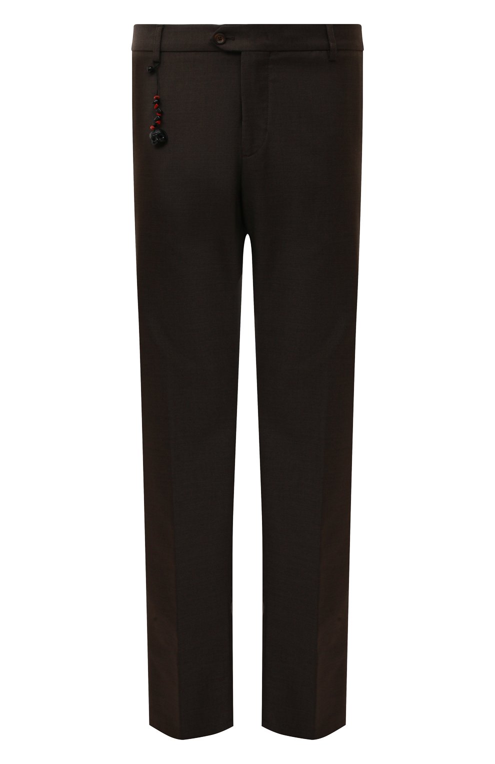 Мужские шерстяные брюки MARCO PESCAROLO коричневого цвета, арт. EV0M/ZIP/4611 | Фото 1 (Big sizes: Big Sizes; Материал внешний: Шерсть; Длина (брюки, джинсы): Стандартные; Случай: Повседневный; Стили: Кэжуэл)
