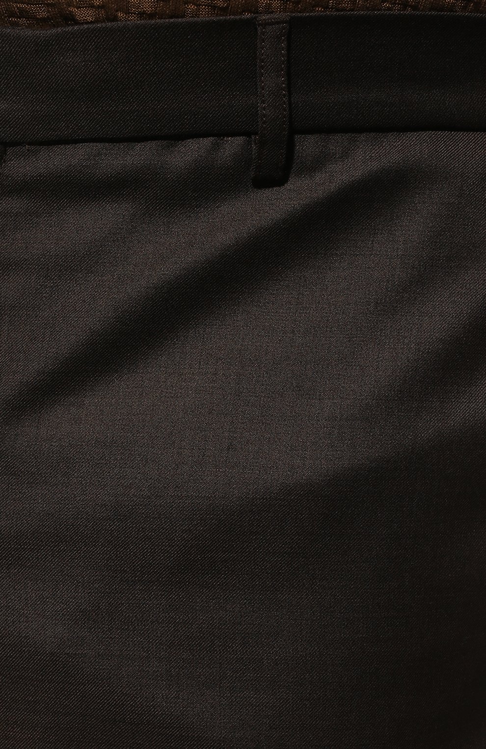 Мужские шерстяные брюки MARCO PESCAROLO коричневого цвета, арт. EV0M/ZIP/4611 | Фото 5 (Big sizes: Big Sizes; Материал внешний: Шерсть; Длина (брюки, джинсы): Стандартные; Случай: Повседневный; Стили: Кэжуэл)