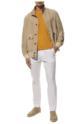 Мужские хлопковые брюки BOSS белого цвета, арт. 50468723 | Фото 2 (Длина (брюки, джинсы): Стандартные; Материал внешний: Хлопок)