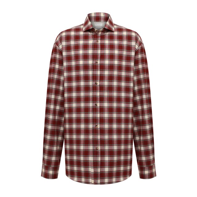 фото Хлопковая рубашка brunello cucinelli