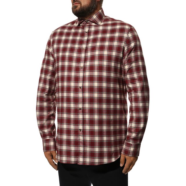 фото Хлопковая рубашка brunello cucinelli