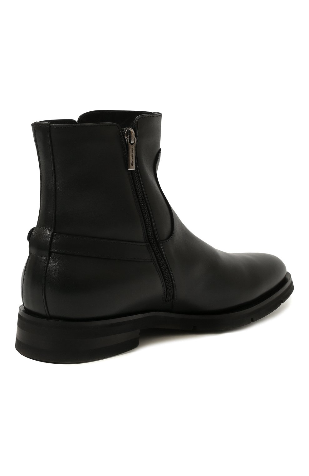 Мужские кожаные сапоги SANTONI черного цвета, арт. MCWG11086JM3ACLBN01 | Фото 5 (Материал внешний: Кожа; Материал утеплителя: Натуральный мех; Мужское Кросс-КТ: Сапоги-обувь)