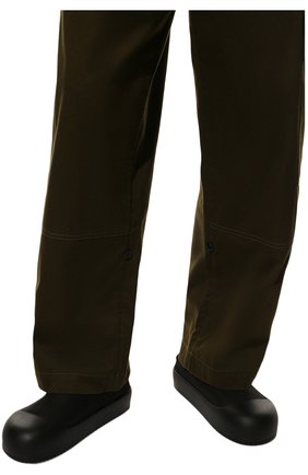 Мужские кожаные сабо VIC MATIE черного цвета, арт. 1B6092U_B30BBSB001 | Фото 3 (Материал внешний: Кожа; Материал утеплителя: Натуральный мех)