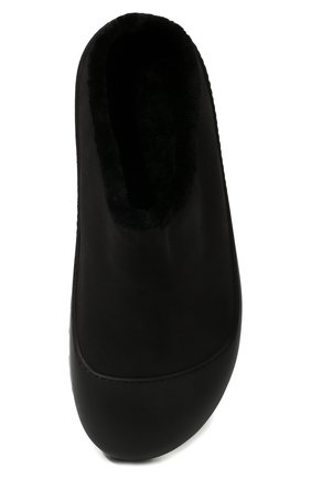 Мужские кожаные сабо VIC MATIE черного цвета, арт. 1B6092U_B30BBSB001 | Фото 6 (Материал внешний: Кожа; Материал утеплителя: Натуральный мех)