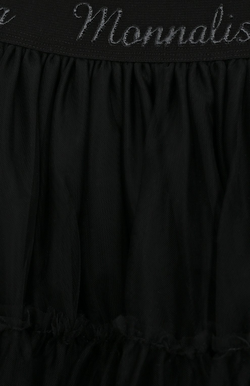 Детская юбка MONNALISA черного цвета, арт. 170GON | Фото 3 (Случай: Вечерний; Материал внешний: Синтетический материал; Материал подклада: Хлопок)