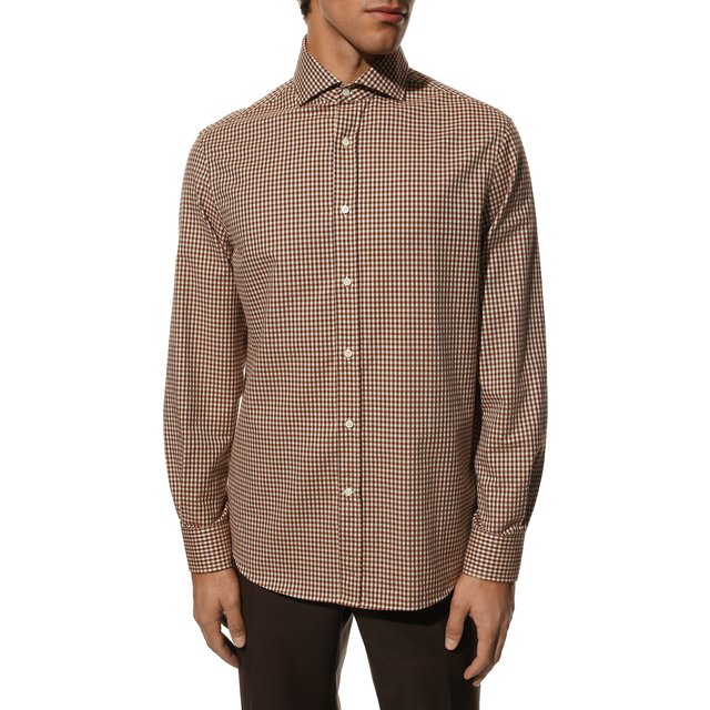 фото Хлопковая рубашка brunello cucinelli