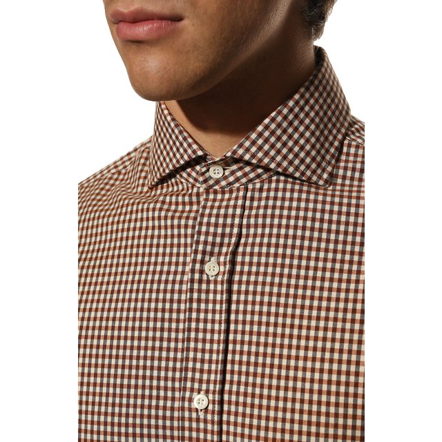 фото Хлопковая рубашка brunello cucinelli