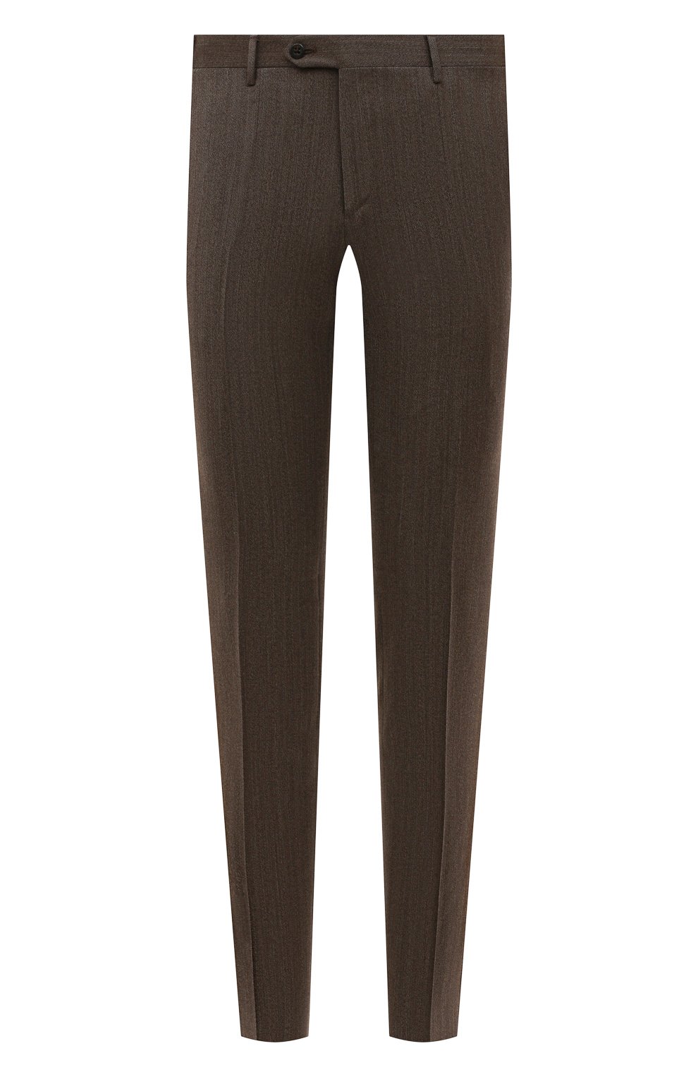 Мужские шерстяные брюки CORNELIANI коричневого цвета, арт. 905B01-2817247/02 | Фото 1 (Материал внешний: Шерсть; Длина (брюки, джинсы): Стандартные; Случай: Повседневный; Стили: Классический; Материал подклада: Вискоза)