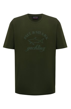 Мужская хлопковая футболка PAUL&SHARK хаки цвета по цене 13650 руб., арт. C0P1007/C00/3XL-6XL | Фото 1 Мужская хлопковая футболка PAUL&SHARK хаки цвета, арт. C0P1007/C00/3XL-6XL | Фото 1 (Рукава: Короткие; Материал внешний: Хлопок; Длина (для топов): Удлиненные; Принт: Без принта; Стили: Кэжуэл; Big sizes: Big Sizes)