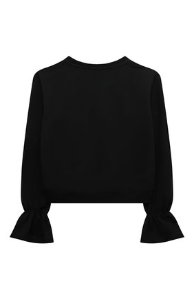 Детский хлопковый свитшот MOSCHINO черного цвета, арт. HDF03T/LDA16/4A-8A | Фото 2 (Рукава: Длинные; Материал внешний: Хлопок; Девочки Кросс-КТ: Свитшот-одежда)