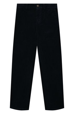 Детские хлопковые брюки DOLCE & GABBANA темно-синего цвета по цене 31250 руб., арт. L43P90/LY062/2-6 | Фото 1 Детские хлопковые брюки DOLCE & GABBANA темно-синего цвета, арт. L43P90/LY062/2-6 | Фото 1 (Материал внешний: Хлопок; Стили: Классический)
