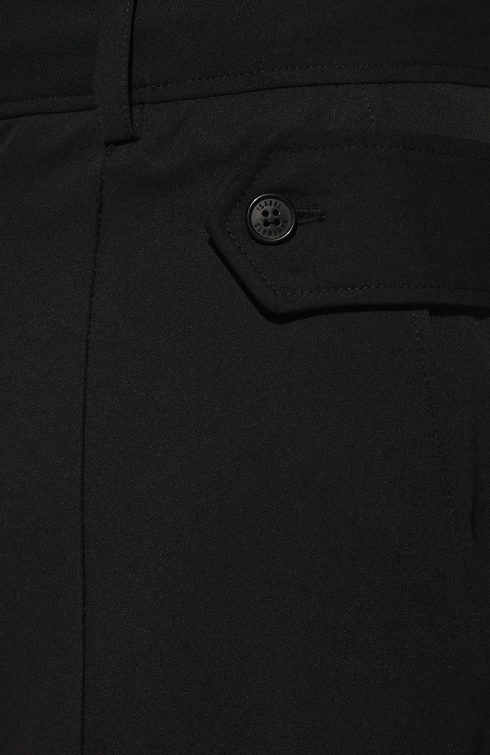 Мужские шерстяные брюки ISABEL BENENATO черного цвета, арт. UW22F22 | Фото 5 (Материал внешний: Шерсть; Случай: Повседневный; Стили: Минимализм; Длина (брюки, джинсы): Укороченные)
