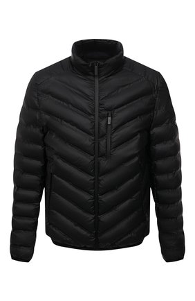 Мужская утепленная куртка PRADA черного цвета, арт. SGB270-1T2Y-F0002-202 | Фото 1 (Кросс-КТ: Куртка; Рукава: Длинные; Материал внешний: Синтетический материал; Мужское Кросс-КТ: утепленные куртки; Длина (верхняя одежда): Короткие; Стили: Кэжуэл)