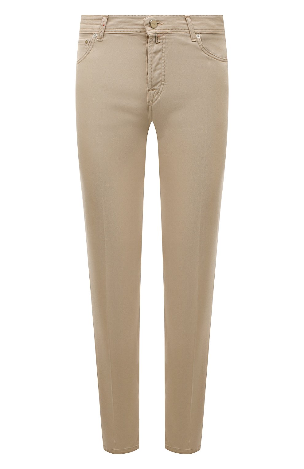 Мужские брюки KITON светло-бежевого цвета, арт. UPNJSJ0304B | Фото 1 (Длина (брюки, джинсы): Стандартные; Случай: Повседневный; Материал внешний: Хлопок, Лиоцелл, Растительное волокно; Стили: Кэжуэл)