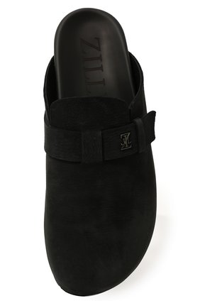 Мужские кожаные сабо ZILLI черного цвета, арт. MDX-F015/003 | Фото 6 (Материал внешний: Кожа; Материал внутренний: Натуральная кожа)