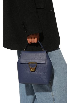 Женский рюкзак arlettis small COCCINELLE синего цвета, арт. E1 MD5 54 01 01 | Фото 2 (Материал: Натуральная кожа; Стили: Кэжуэл; Размер: mini)