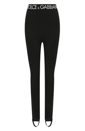 Женские леггинсы DOLCE & GABBANA черного цвета, арт. FTCN1T/FUGN7 | Фото 1 (Женское Кросс-КТ: Леггинсы-одежда; Длина (брюки, джинсы): Стандартные; Стили: Спорт-шик; Материал внешний: Вискоза)