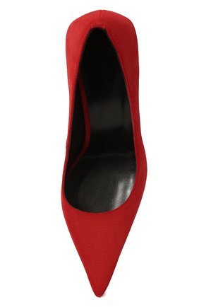 Женские замшевые туфли viva BY FAR красного цвета, арт. 22PFVIVPMU | Фото 6 (Материал внешний: Кожа, Замша; Материал внутренний: Натуральная кожа; Каблук высота: Средний; Каблук тип: Шпилька)