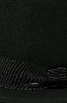 Мужская фетровая шляпа DSQUARED2 черного цвета по цене 32550 руб., арт. HAM0045 10490001 | Фото 4 Мужская фетровая шляпа DSQUARED2 черного цвета, арт. HAM0045 10490001 | Фото 4 (Материал: Текстиль, Шерсть)