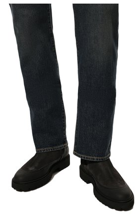 Мужские кожаные челси DOUCAL'S темно-серого цвета, арт. DU2911CENTPT556NN05 | Фото 3 (Материал внешний: Кожа; Материал внутренний: Натуральная кожа, Текстиль; Материал утеплителя: Без утеплителя; Мужское Кросс-КТ: Сапоги-обувь, Челси-обувь)
